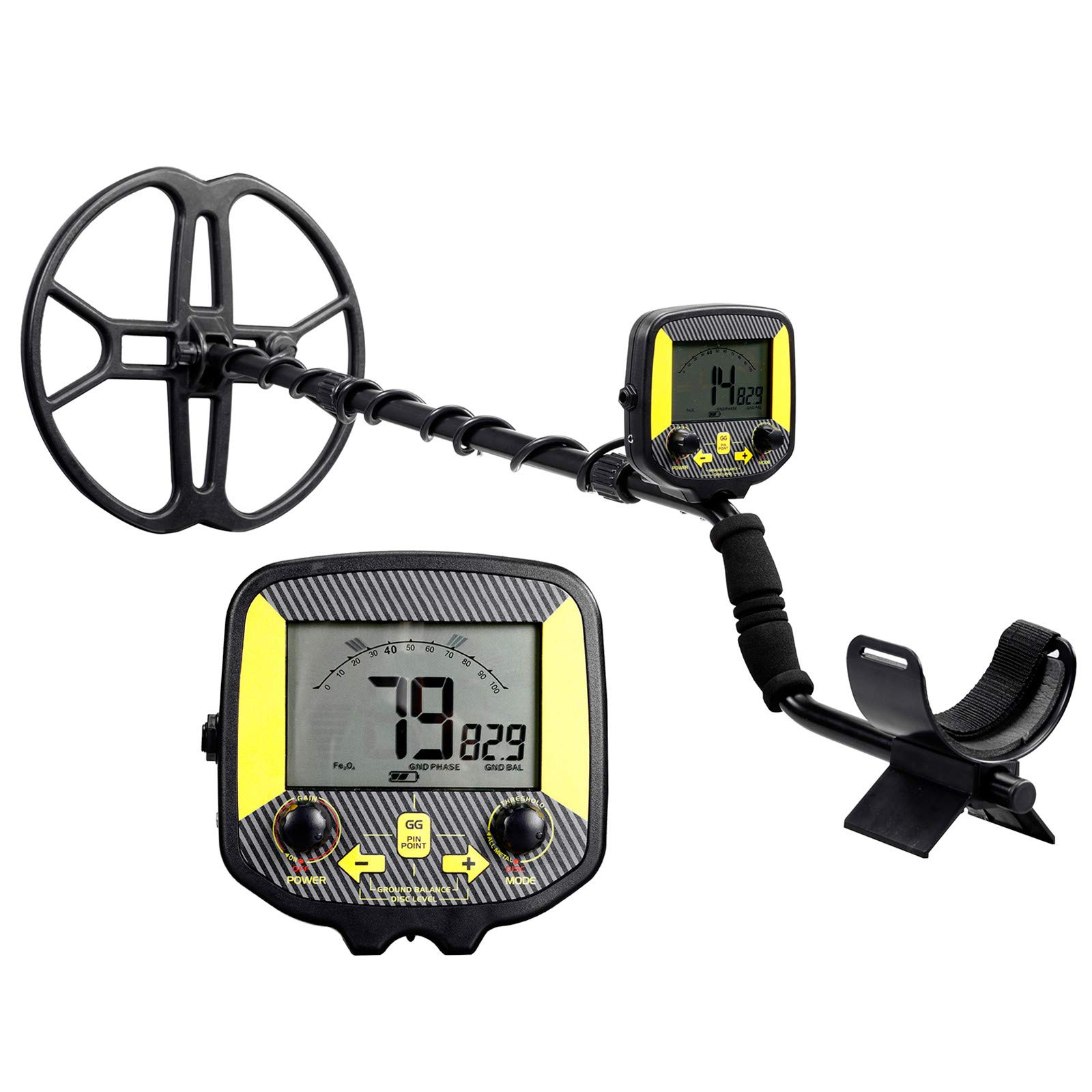 AFYH Metal Detectors, ALL-METAL and DISC Mode/Headphone Jack/Waterproof Search Coil/ 2-Audio Ground Balancing Metal Underground Treasure Detecting Search Finder Tool