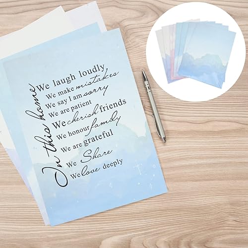 Miniatura 2 de Operitacx Papel de papelería en la nube para escribir letras B5, papel estacionario para tarjetas de felicitación, invitaciones, cartas