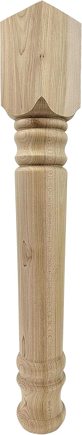 Highland Manor Wood Products Farmhouse Coffee Table Leg - 18" Tall x 2 1/2" Wide (Maple) (1 Leg)