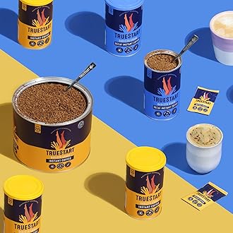 TrueStart Barista Grade Instant Coffee – Smooth Original Barista, 360g (200 Sachets), Mycotoxin-Free Coffee & Rich in Antioxidants, Premium Freeze-Dried, 100% Full Flavour, Smooth Rich Roast