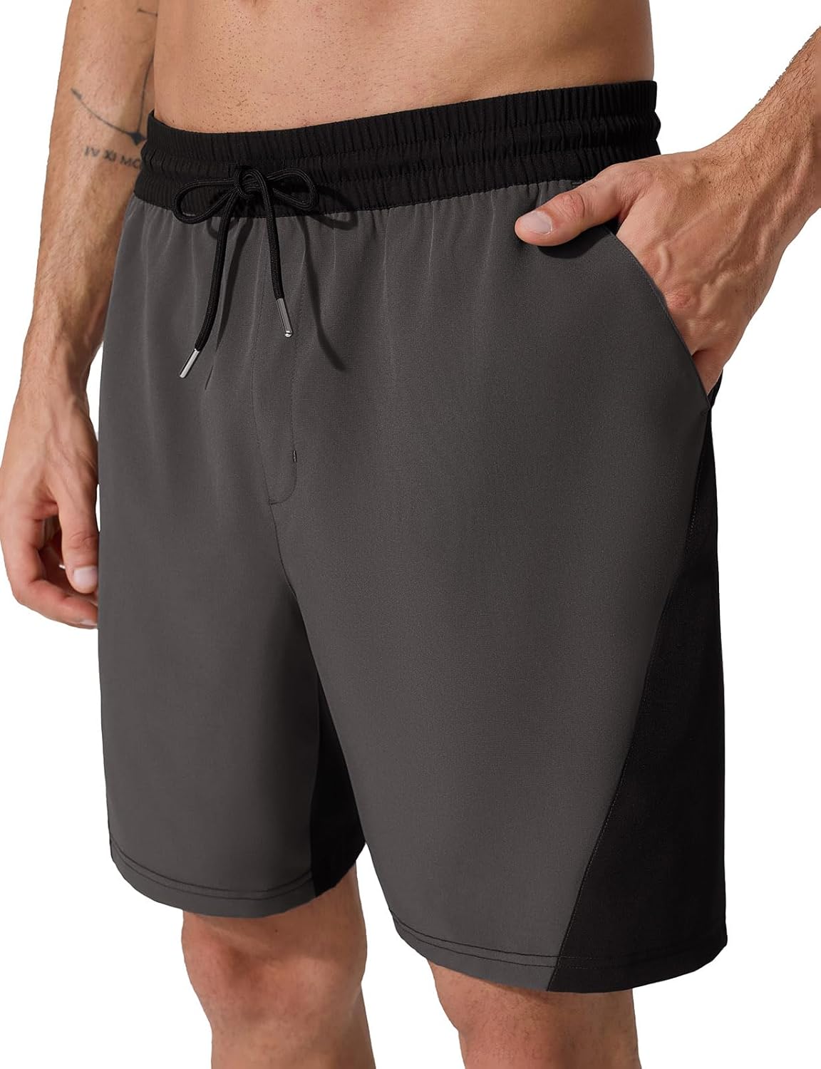 BRXL Mens Athletic Running Shorts Zipper Pockets 5 Inch Quick Dry Lightweight Basketball Gym Workout Sports