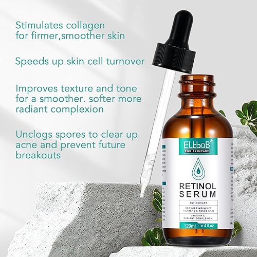 Miniatura 6 de Suero de retinol - Sistema de suministro de liposomas de retinol con ácido hialurónico y vitamina E, aloe, suero de retinol antienvejecimiento para