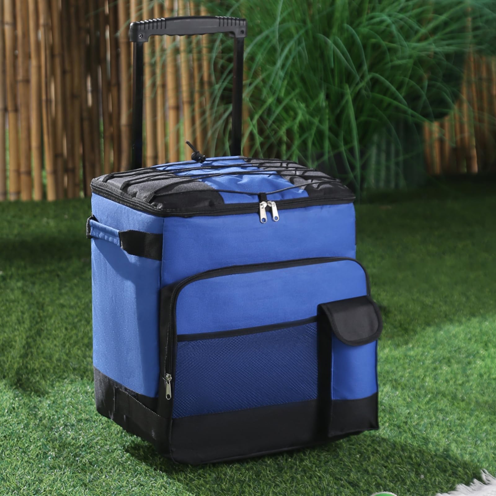 Chariot Glacière à roulettes Portable | Roulant, Sac Isotherme à Roulettes, Pliable, pour Camping, Familles, Campeurs