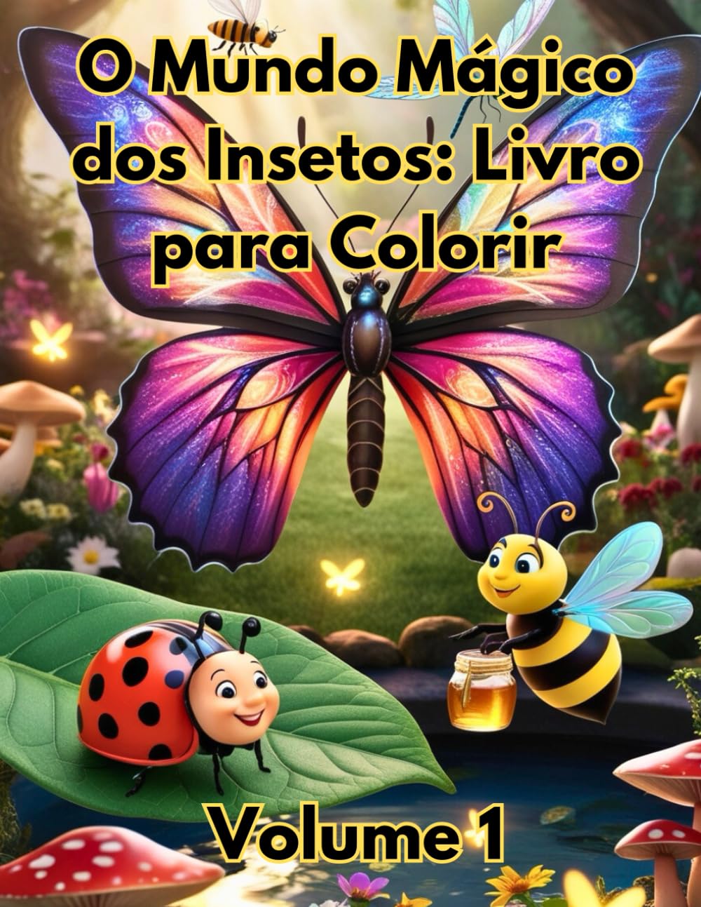 O Mundo Mágico dos Insetos: Livro para Colorir volume 1