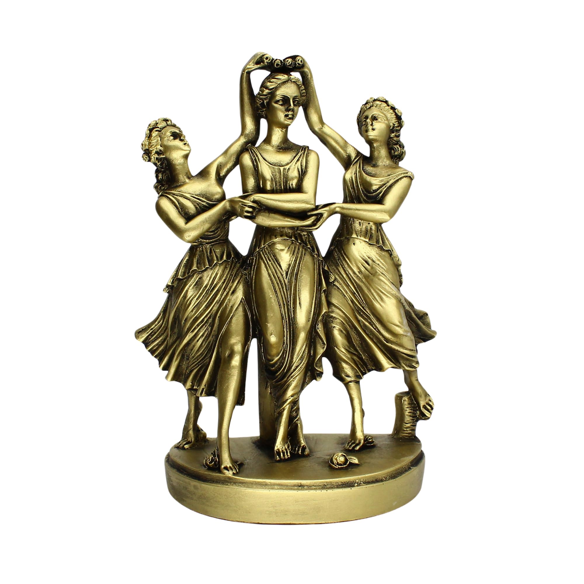 Escultura de las tres gracias, estatua de mitología griega antigua, 15 cm