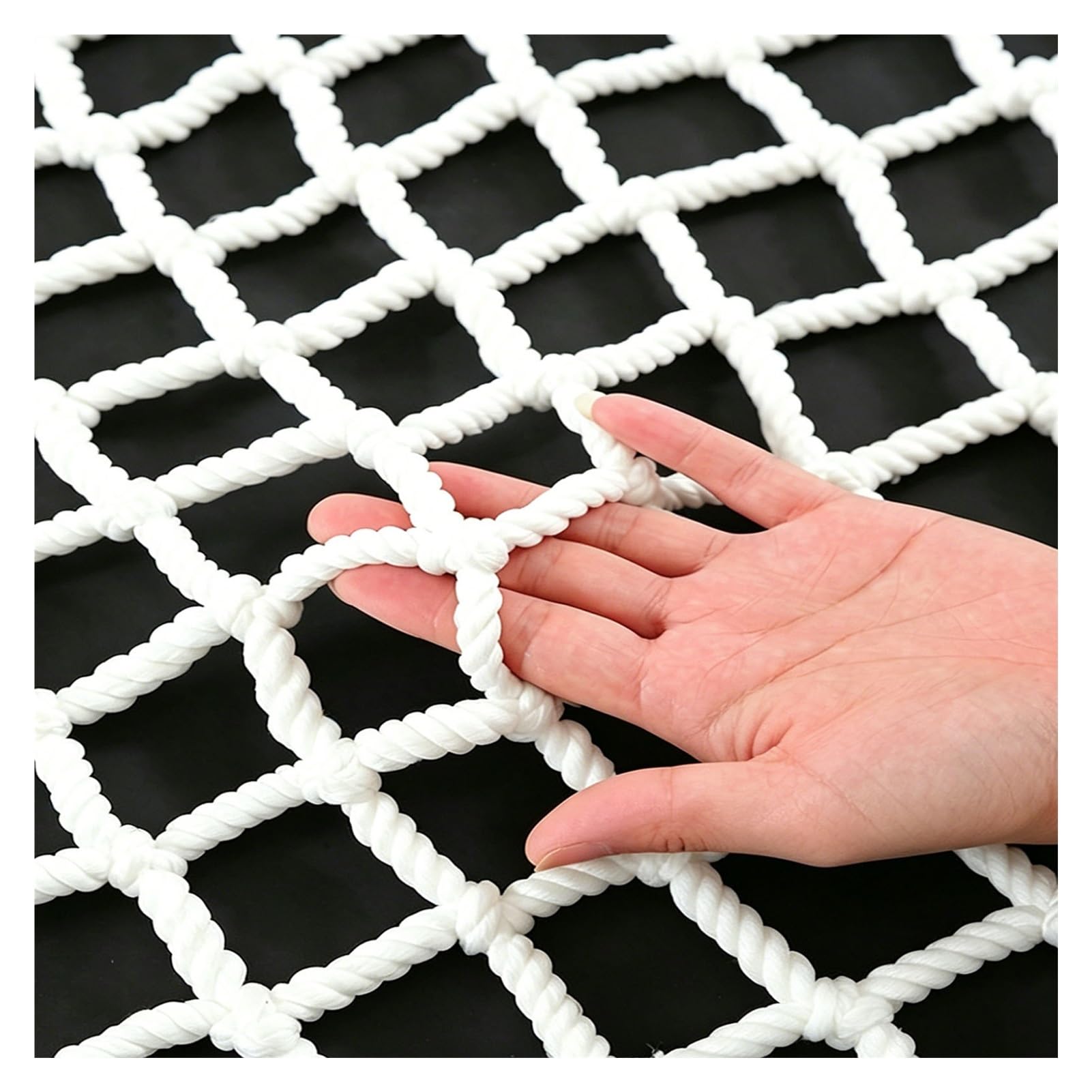 Stairway Railing Net Tightly Woven Trellis Netting Polyester Rope Nets Cafés Courtyards Warehouses(1.5x6m/4.92x19.69ft)