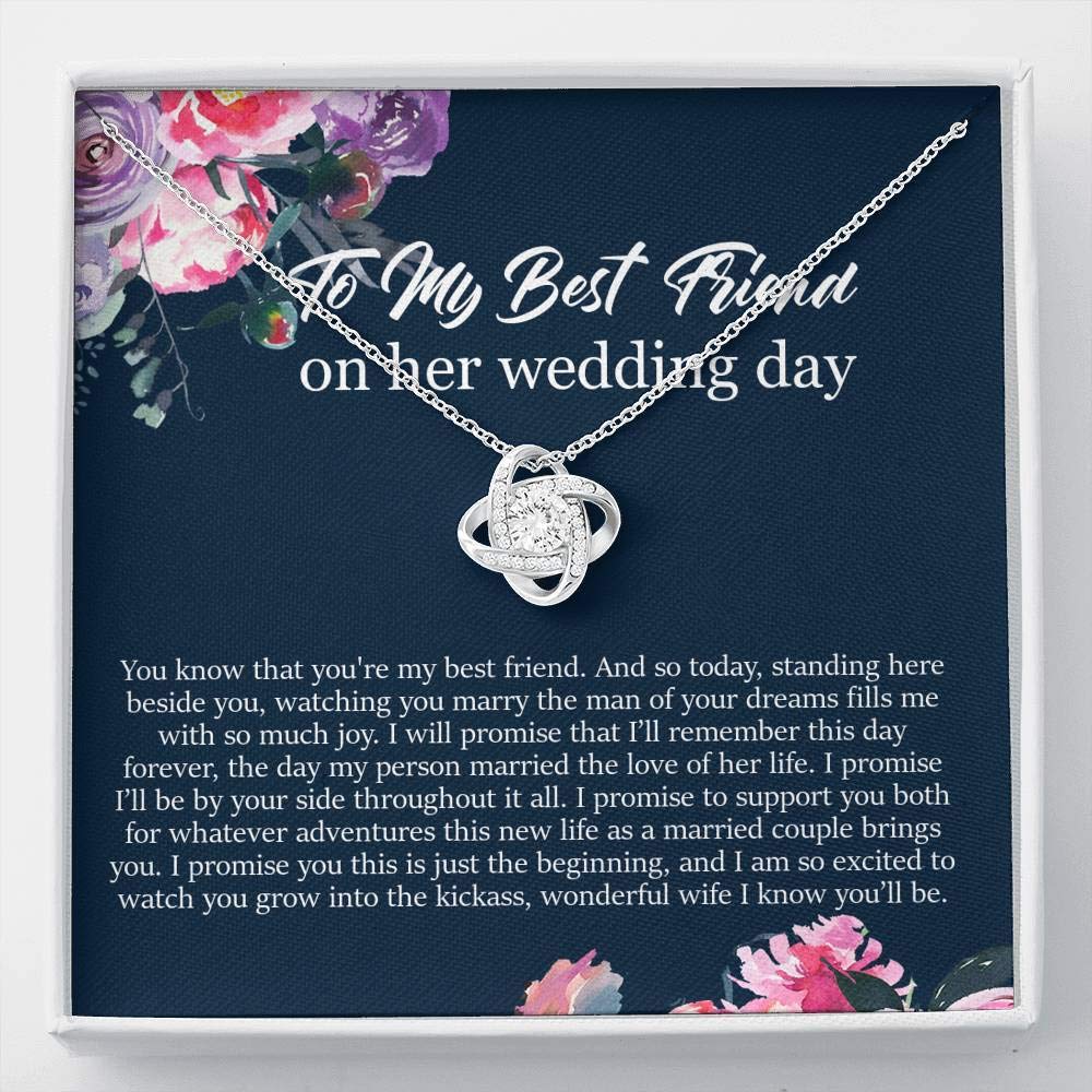 Friend to Bride Necklace Gift with Message Card, on Her