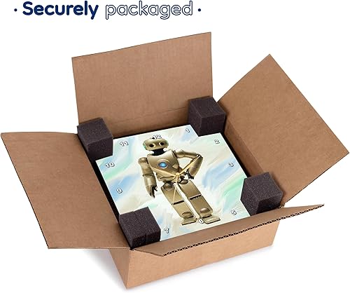 Miniatura 7 de 3dRose LLC Robot - Reloj de pared, 10 x 10 pulgadas