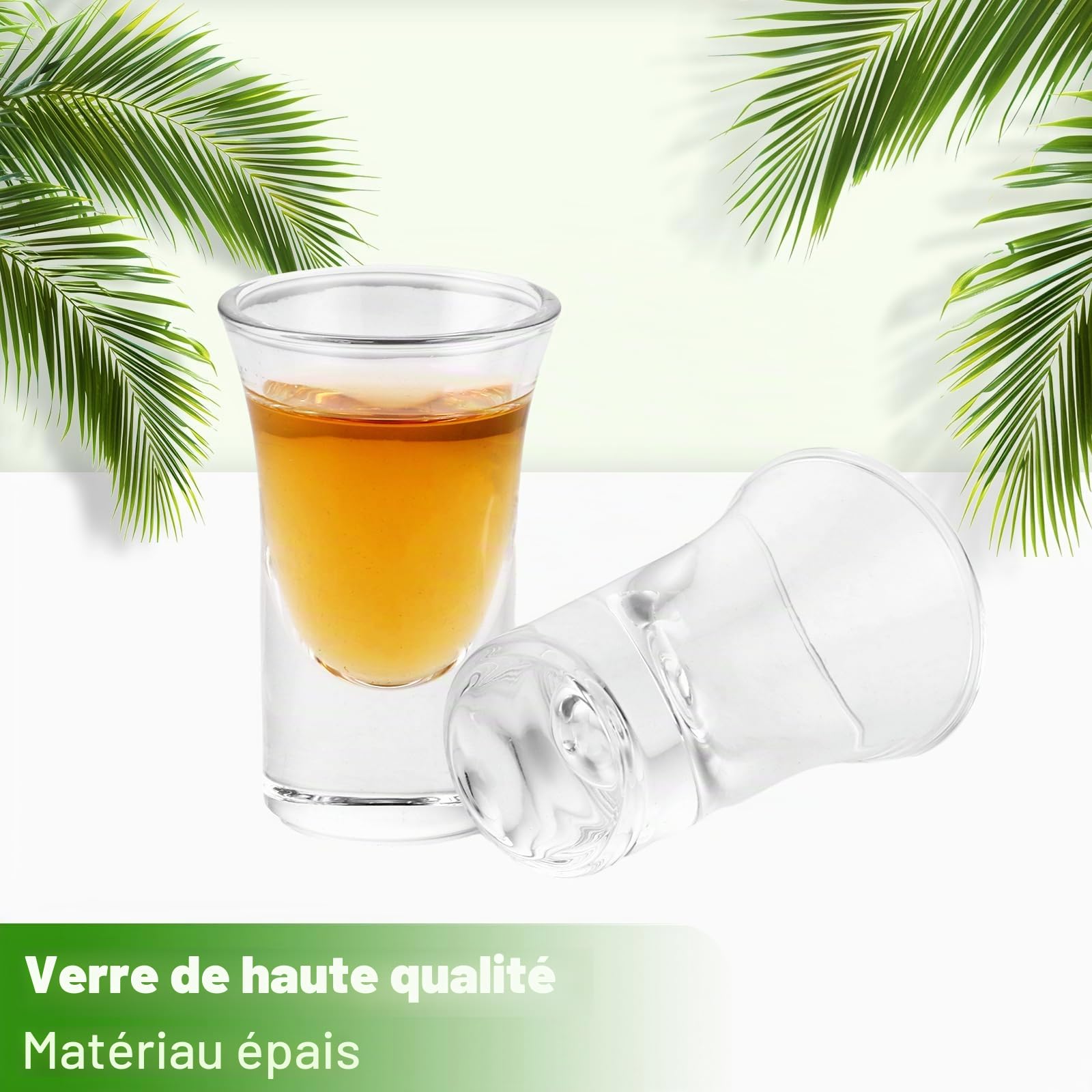 Lot de 12 verres à liqueur, 30 ml, support à cocktail et verre à liqueur, pour fête, club, bar, boisson
