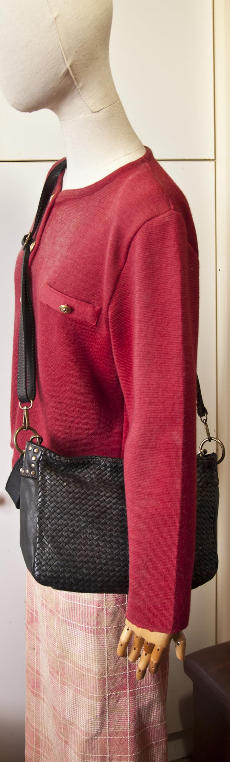 Borsa Pelle Donna Tracolla | Borsa Pelle Donna Intrecciata | Borsa Pelle Donna Tracolla Italiana | Borsa Pelle Morbida Donna 'Morgane'
