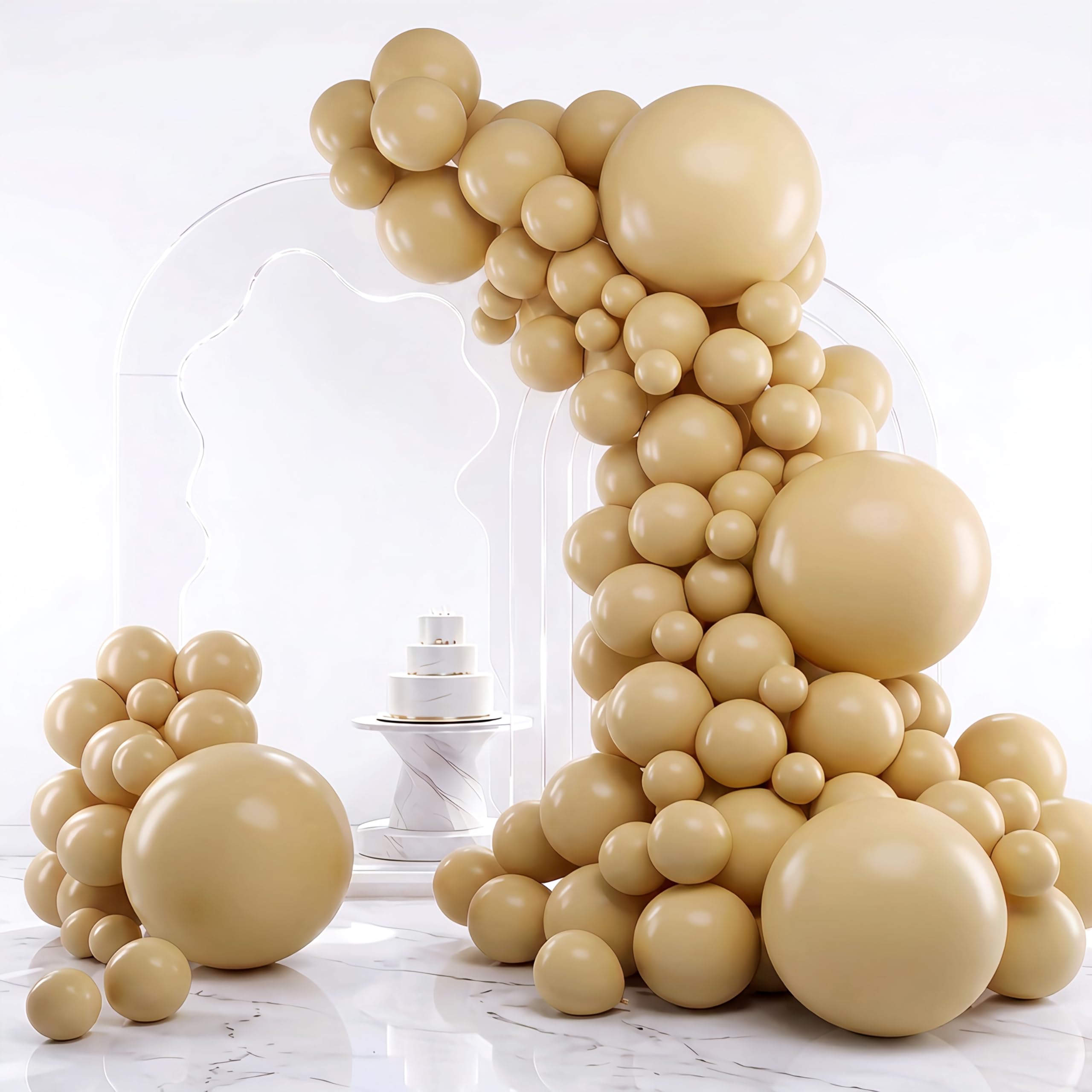 Gold Balloon Arch Kit - 129pcs Chrome Balloons -27