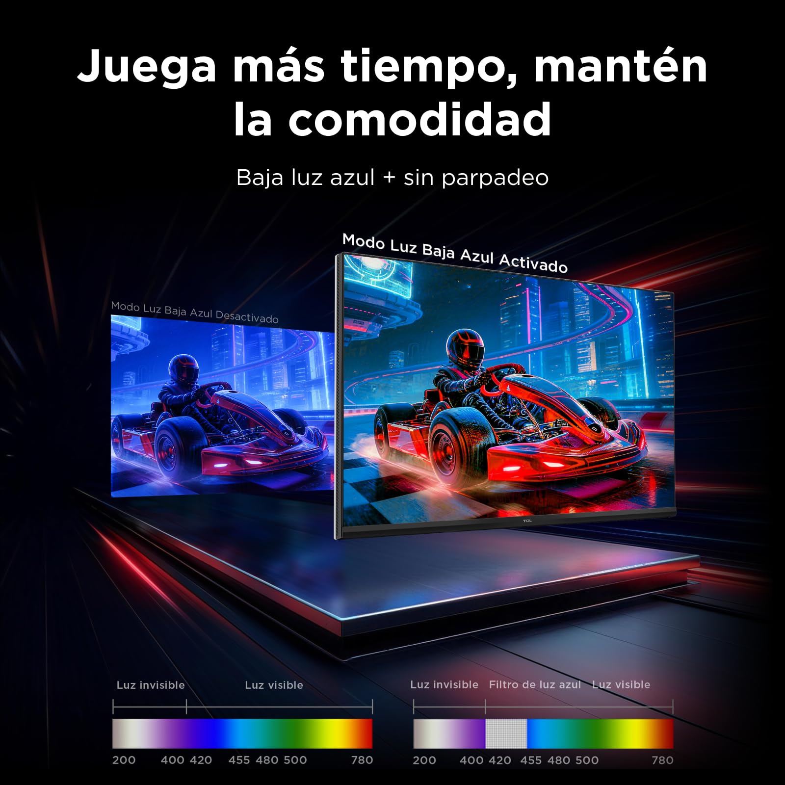 TCL 27G64 Monitor Gaming 27 Pulgadas QD-Mini LED, QHD 2560x1440, 180Hz, Panel Fast-HVA, 600 nits HDR, 1ms, AMD FreeSync Premium, G-Sync Compatible, 97% DCI-P3 — view 9