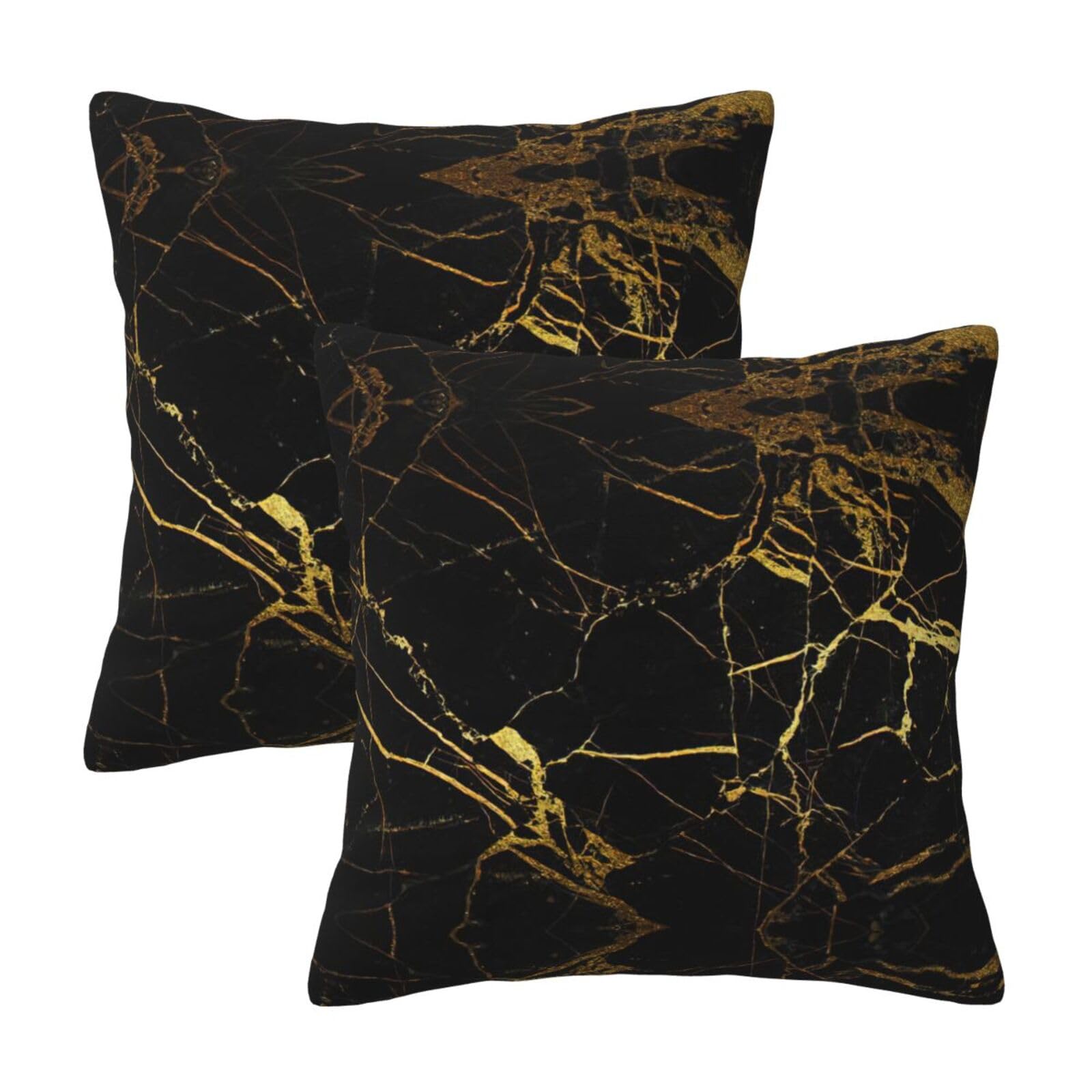 Kfjghhl Black And Gold Background Throw Pillow Covers Decorative Farmhouse Couch Pillow Case 4 Sizes Square Cushion Pillcase