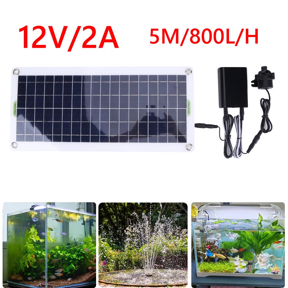 Paneles solares, Rociador de Agua de 18V 30W Decoración de jardín Mini Panel Solar Bomba de Agua Sistema de riego Kits de Ahorro de energía for baño de pájaros, pecera, Patio, Estanque