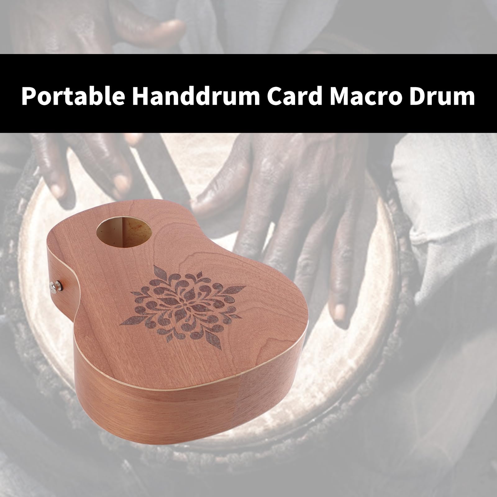 Cajon Drum tamburo a mano a forma di chitarra classica, leggero da viaggio bongo cajon scatola percussioni da viaggio bonghi