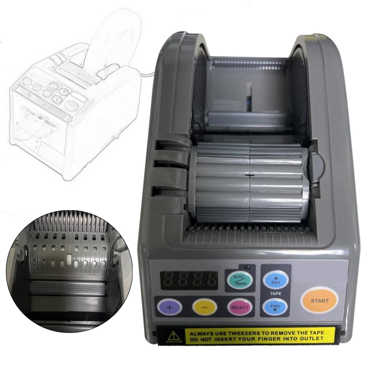 Máquina cortadora de cinta automática, dispensador, papel enmascarar for proceso, sellado, pegamento, kraft Cortes Limpios Y Precisos