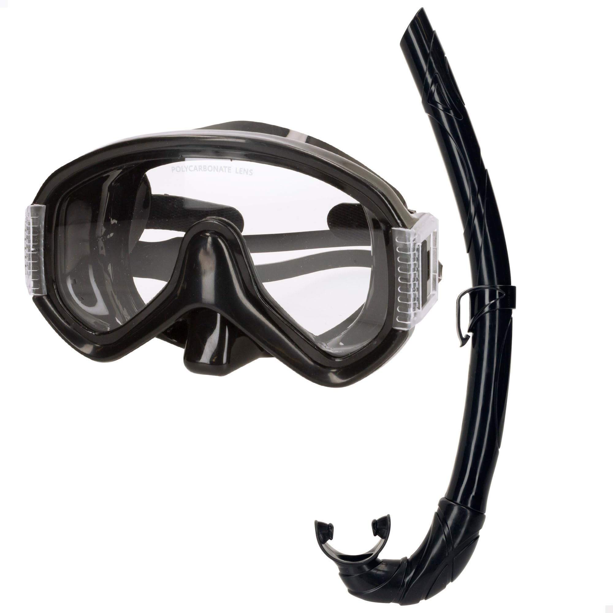 AKTIVE Aqua Sport Gafas de Buceo con Tubo Adultos, Sello Silicona, Látex Free, Lentes de policarbonato, Fácil Ajuste, Hipoalergénico, Set Snorkel, +12 años (54253)