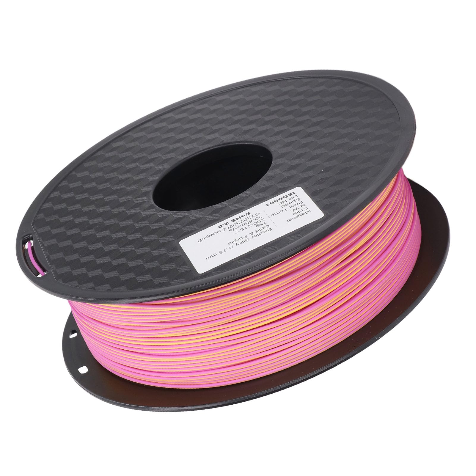 Tricolor PLA Filament do druku 3D 1,75 mm Złoty Zielony Fioletowy Biodegradowalny Gładki druk Wytrzymały, mocny Kompatybilny z większością drukarek