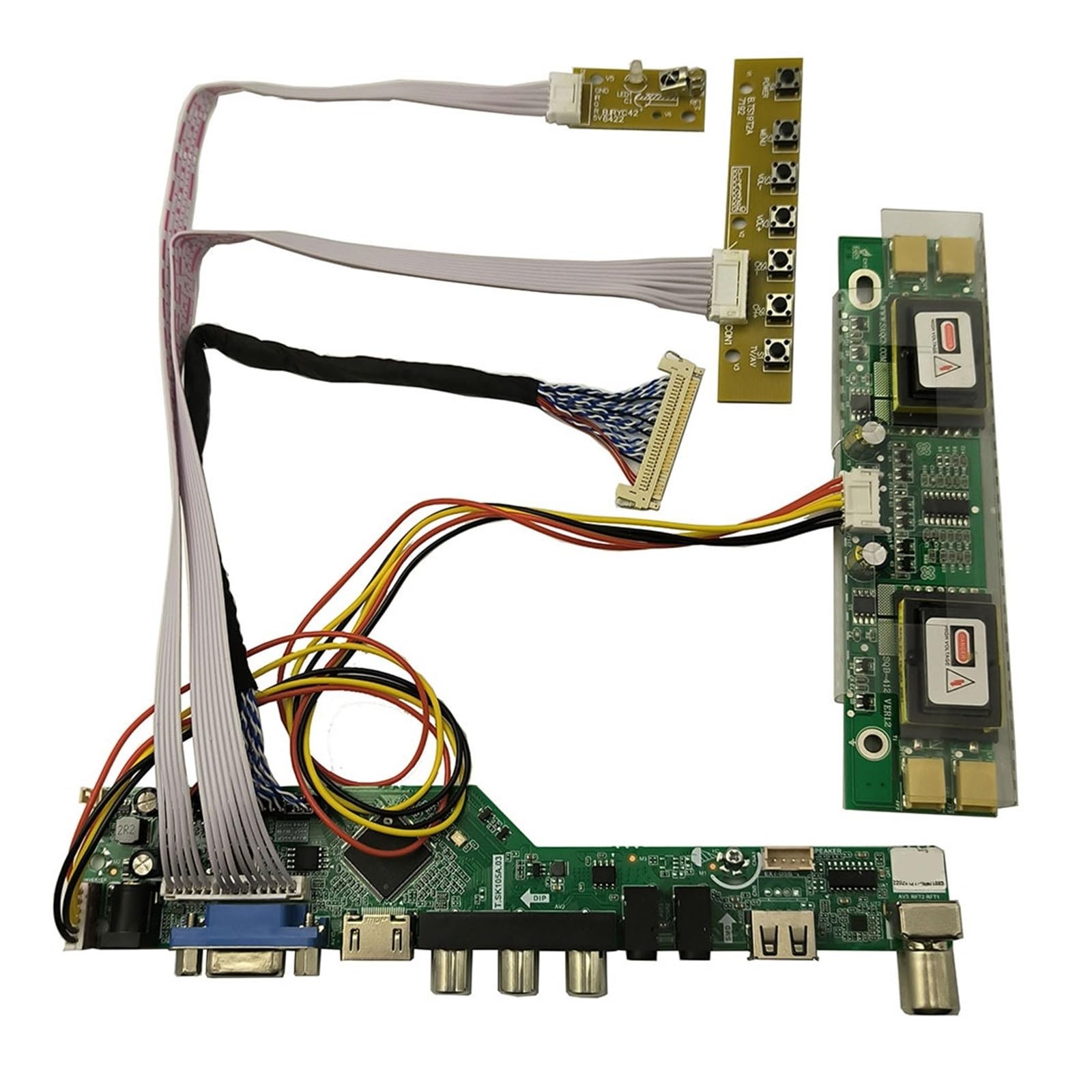 Kit TV, compatibile for QD17EL07 Rev.09 / QD17EL07 Rev.11 / QD17EL07 Rev.12 TV+HDMI+VGA+AV+USB Driver scheda controller schermo LCD LED(QD17EL07 Rev.12)