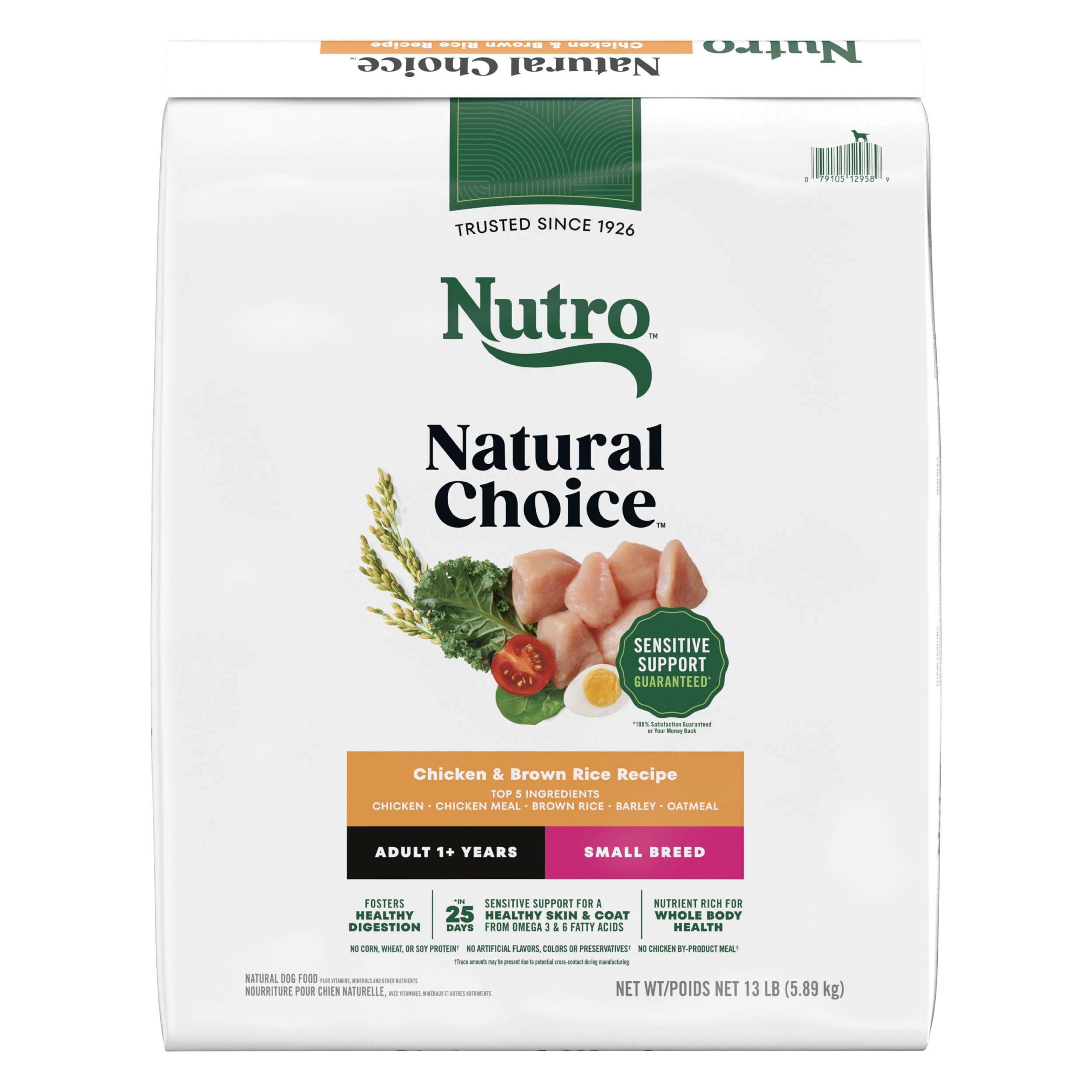 Nutro Natural Choice Small Breed Dog Food Dry, Chicken & Brown Rice Recipe, 13 lb. Bag