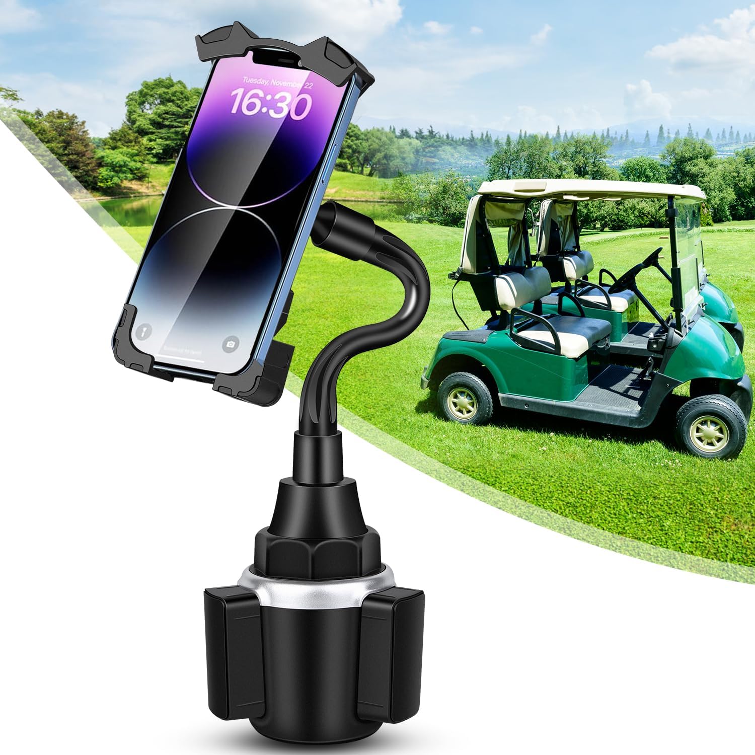 GFOLDER 2in1 Golf Cart Phone Holder, Magntic