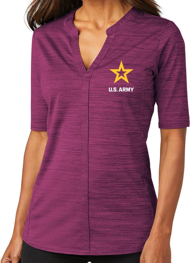 Buy Cool Shirts Women's US Army Star Logo Stretch V-Neck Top - No Buttons