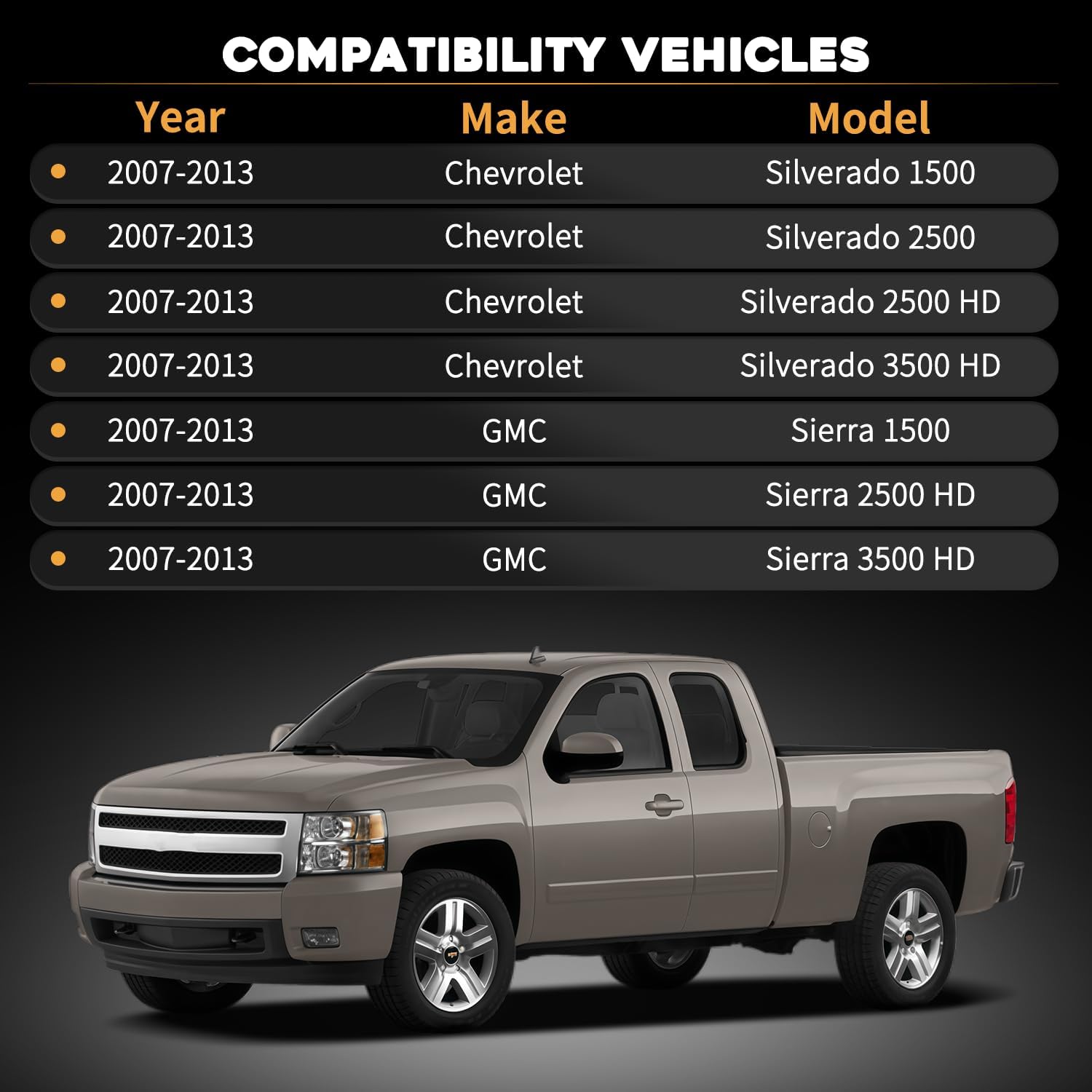 22766400 Front Door Weatherstrip Seal Fit for Chevrolet Silverado 1500 2500 2500 HD 3500 HD 2007-2013 Fit for GMC Sierra 1500 2500 HD 3500 HD 2007-2013 Replaces for G3161 15860833