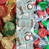 Vista 4 de 120 unidades de dulces navideños (2 libras - aproximadamente 120 piezas) - Miniaturas, besos y tazas de mantequilla de maní