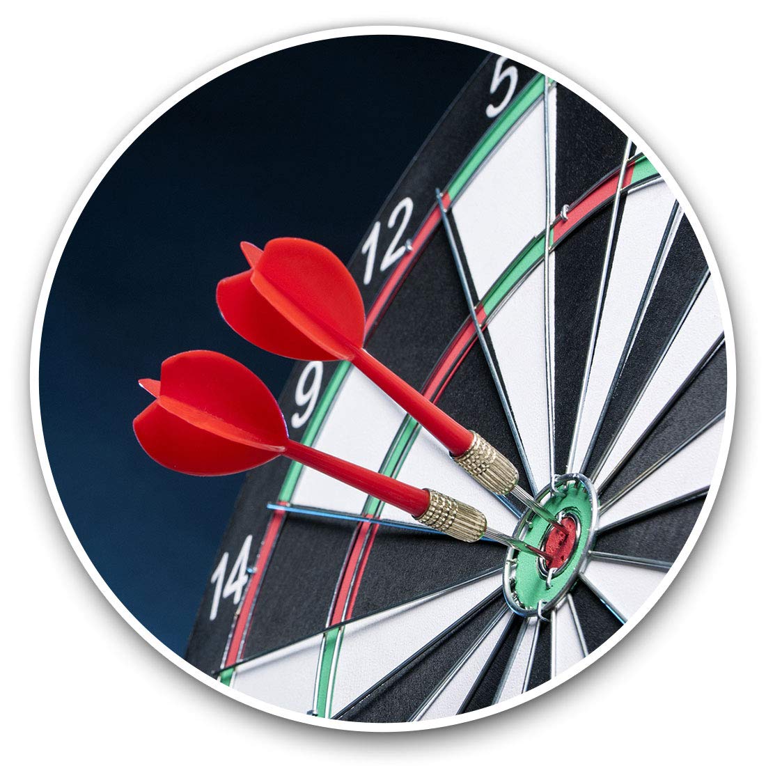 Awesome Vinyl Stickers (Set of 2) 15cm - Cool Dart Board Pub Game Darts Fun Decals for Laptops,Tablets,Luggage,Scrap Booking,Fridges #15873