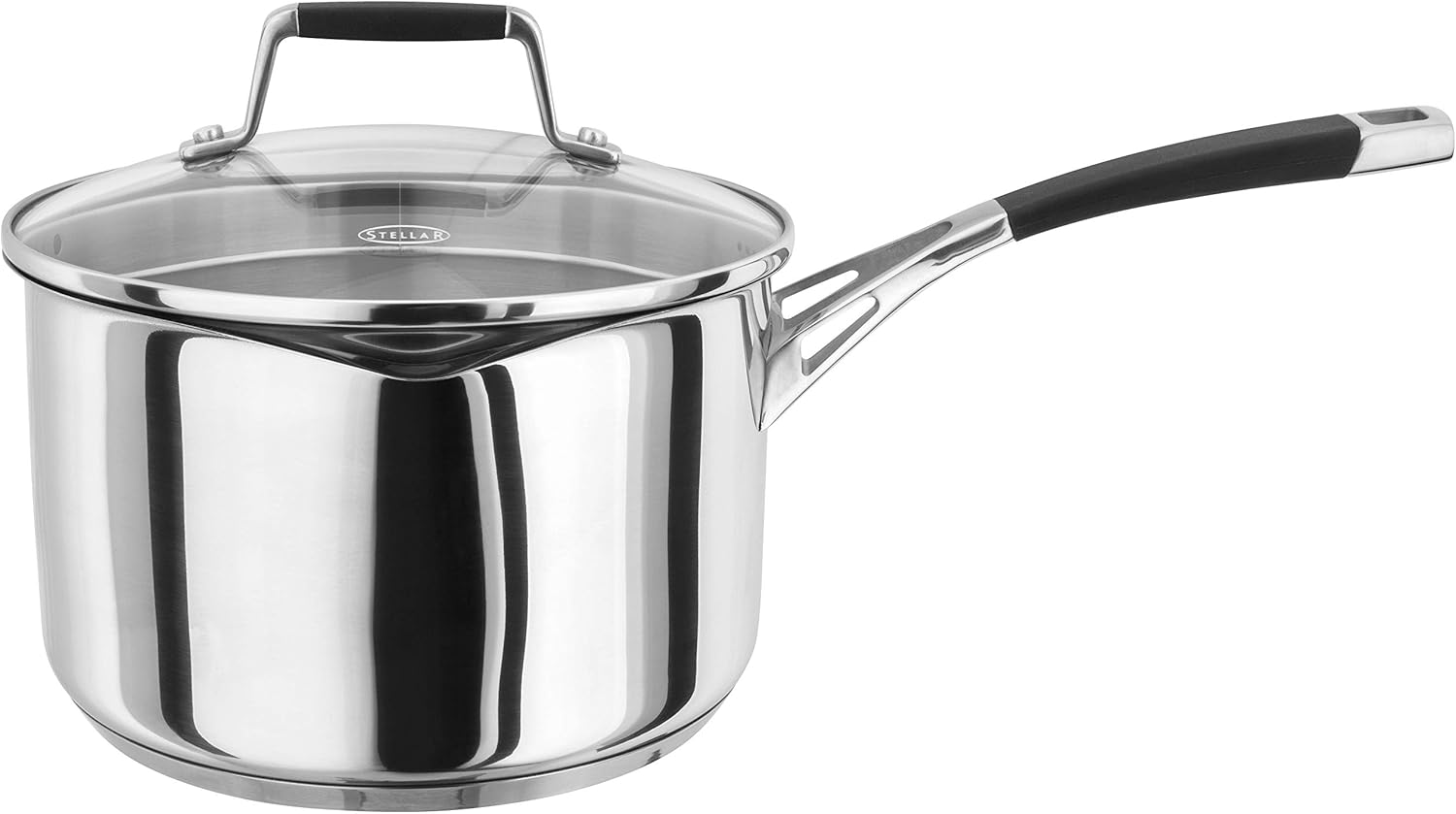 Stellar Induction S507D Induction Pan with Lid, 20cm Saucepan & Draining Pan Lid, 2.75L
