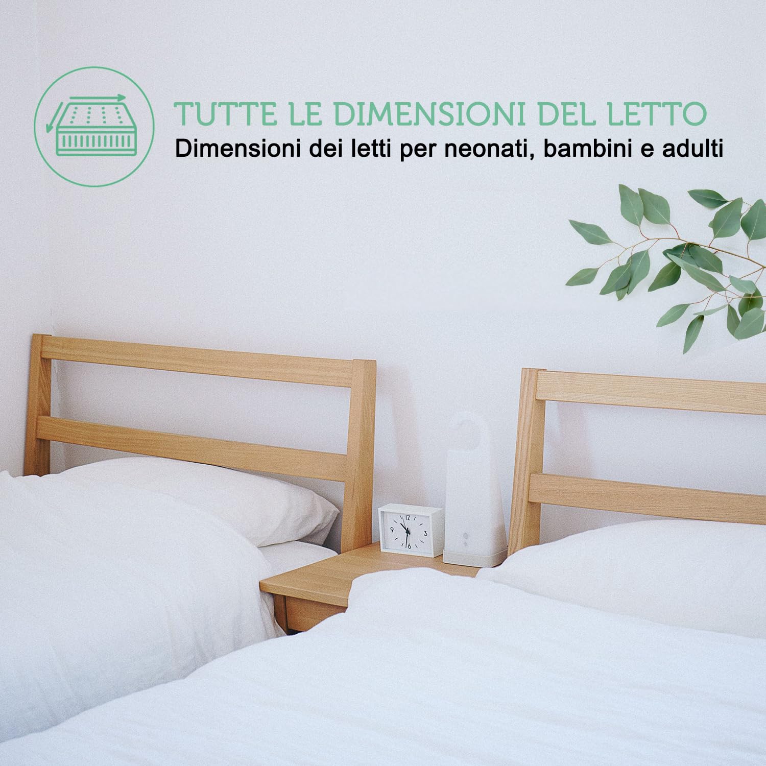 Coprimaterasso Matrimoniale 160x200/40 cm Prodotto in UE e Certificato OEKO-TEX® ~ Proteggi Materasso Impermeabile in Fibra TENCEL™ Ecologica ~ Forma del Lenzuolo con Angoli