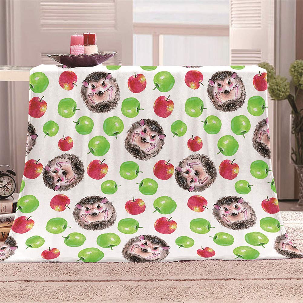 Couverture pour voyager et canapé Chickw1 plaid 3D pomme 180x200cm