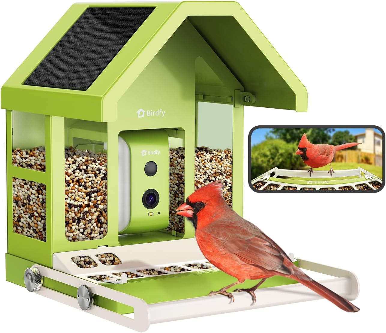 Mangeoire Oiseaux Extérieur Avec Caméra Solaire 2K HD WiFi - Nichoir Intelligent IP66