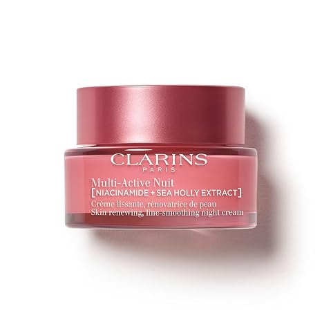 Clarins Multi-Active Renewing Night Moisturizer with Niacinamide | Smooth Fine Lines Visibly Tighten Pores Even Tone and Texture Boost Glow Strengthen Moisture Barrier Skin