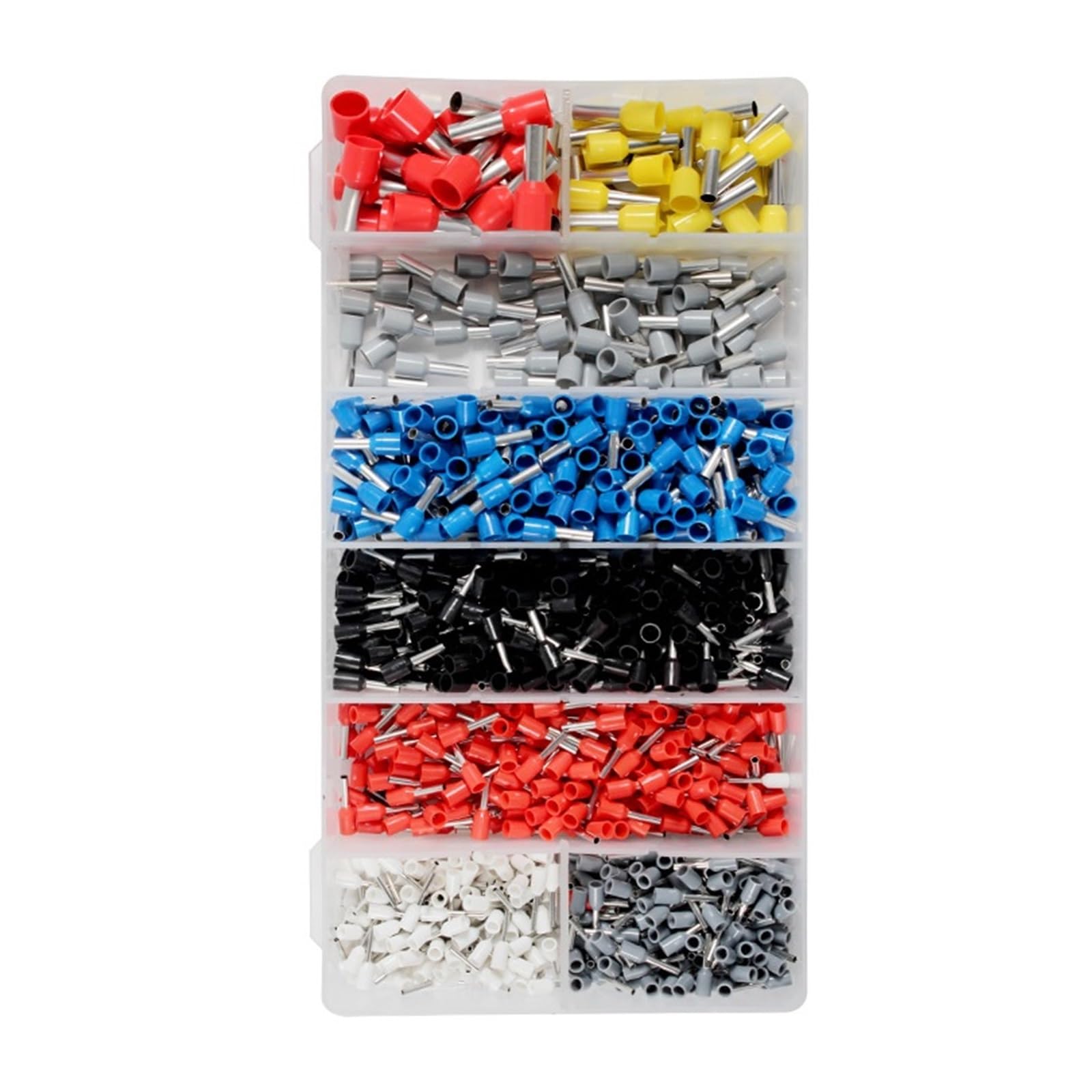 Cvjdfhre 1200Pcs Crimper， Hsc8 6-4 0.08-10Mm² Crimping Pliers Wire Stripper Crimper Ferrule Tube Type Needle Self-Adjusting Hand 1200 Terminals Kit