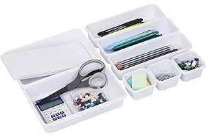 Mind Reader Storage Basket Organizer, 8-Piece Stackable Drawer Sizes for Kitchen Cabinet...