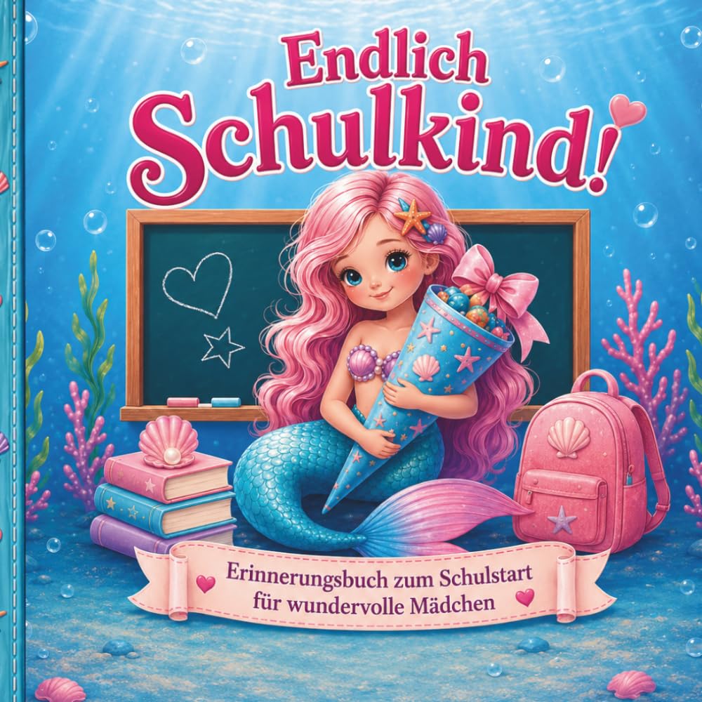Endlich Schulkind! Erinnerungsbuch zum Schulstart für wundervolle mutige Mädchen: Unvergessliche Momente festhalten, ausfüllen, malen I Geschenk zur ... Schultag, passt als Füllung für Schultüte