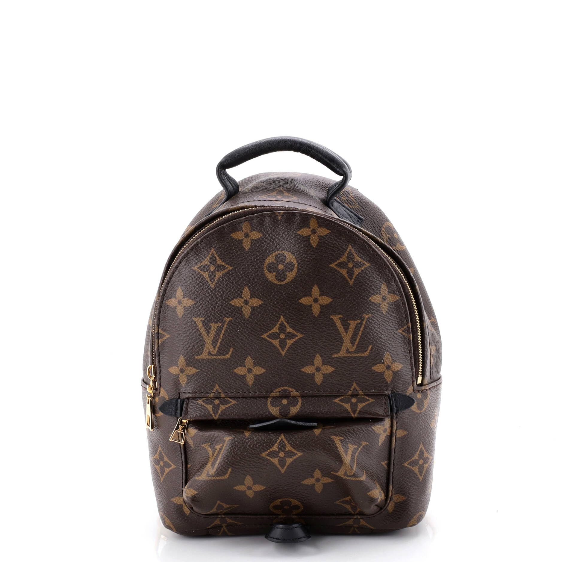 Pre-Loved Palm Springs Backpack Monogram Canvas Mini, Brown