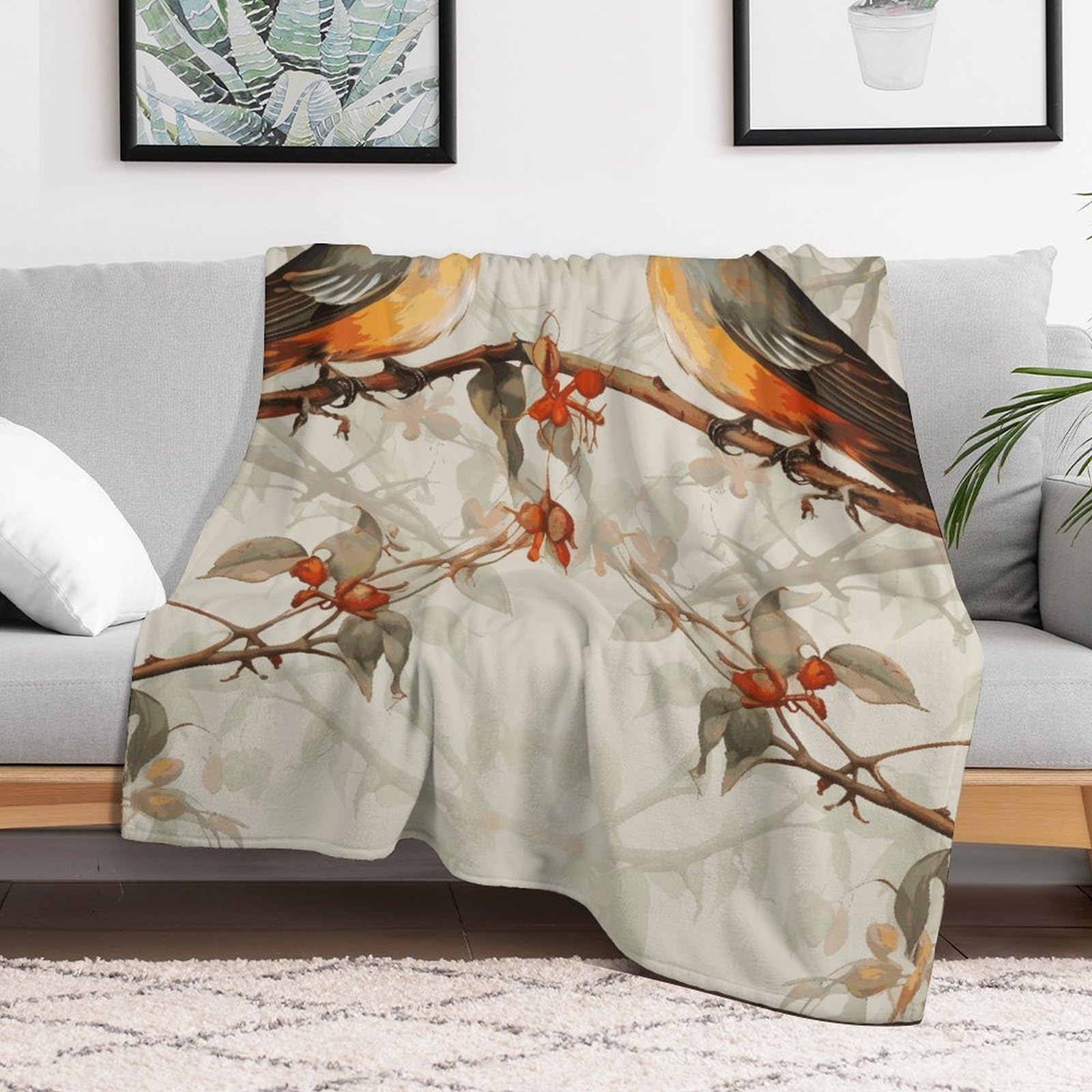 Couverture micro polaire vintage 152x203 jeté de canapé chaud et plaid de lit léger