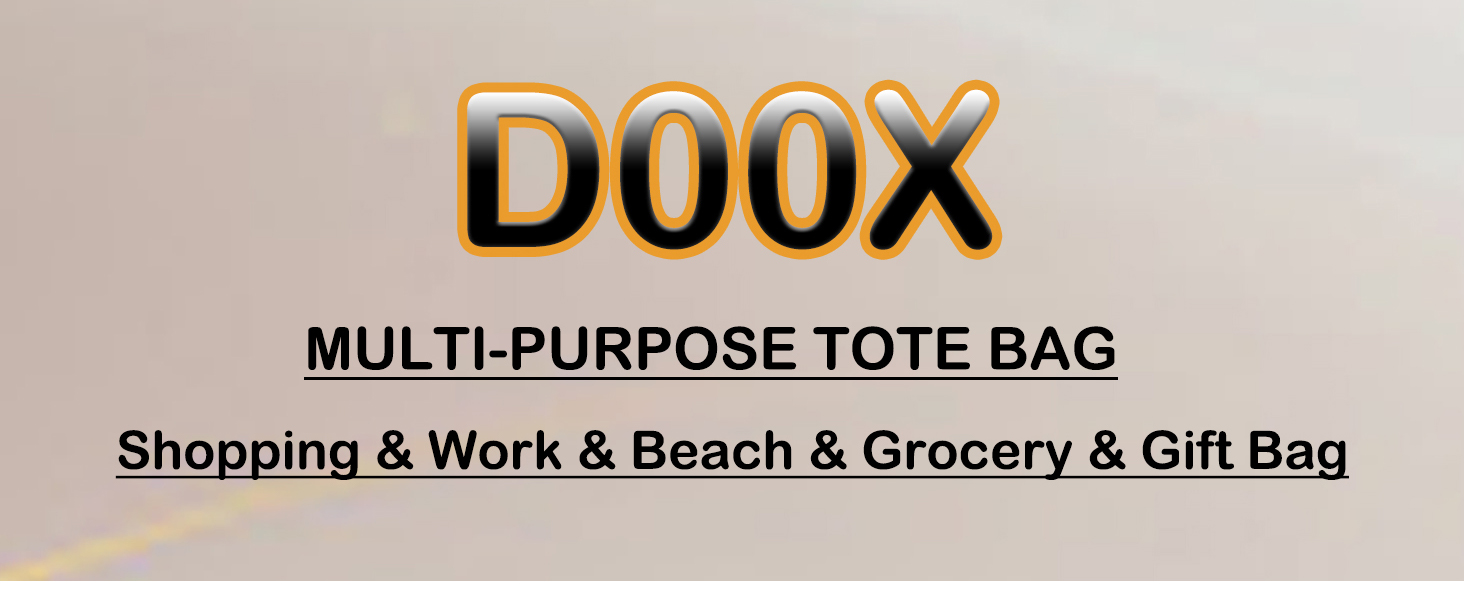 DOOX Canvas Tote Bag for Women, Reusable - Gift/Shopping/Beach/Grocery Canvas Bag - Birthday & Christmas Gifts for Women