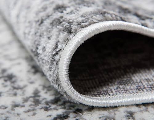 Miniatura 6 de Rugs.com Alfombra de la colección Monte Carlo, alfombra redonda de 6 pies, color gris, mediana perfecta para cocinas y comedores