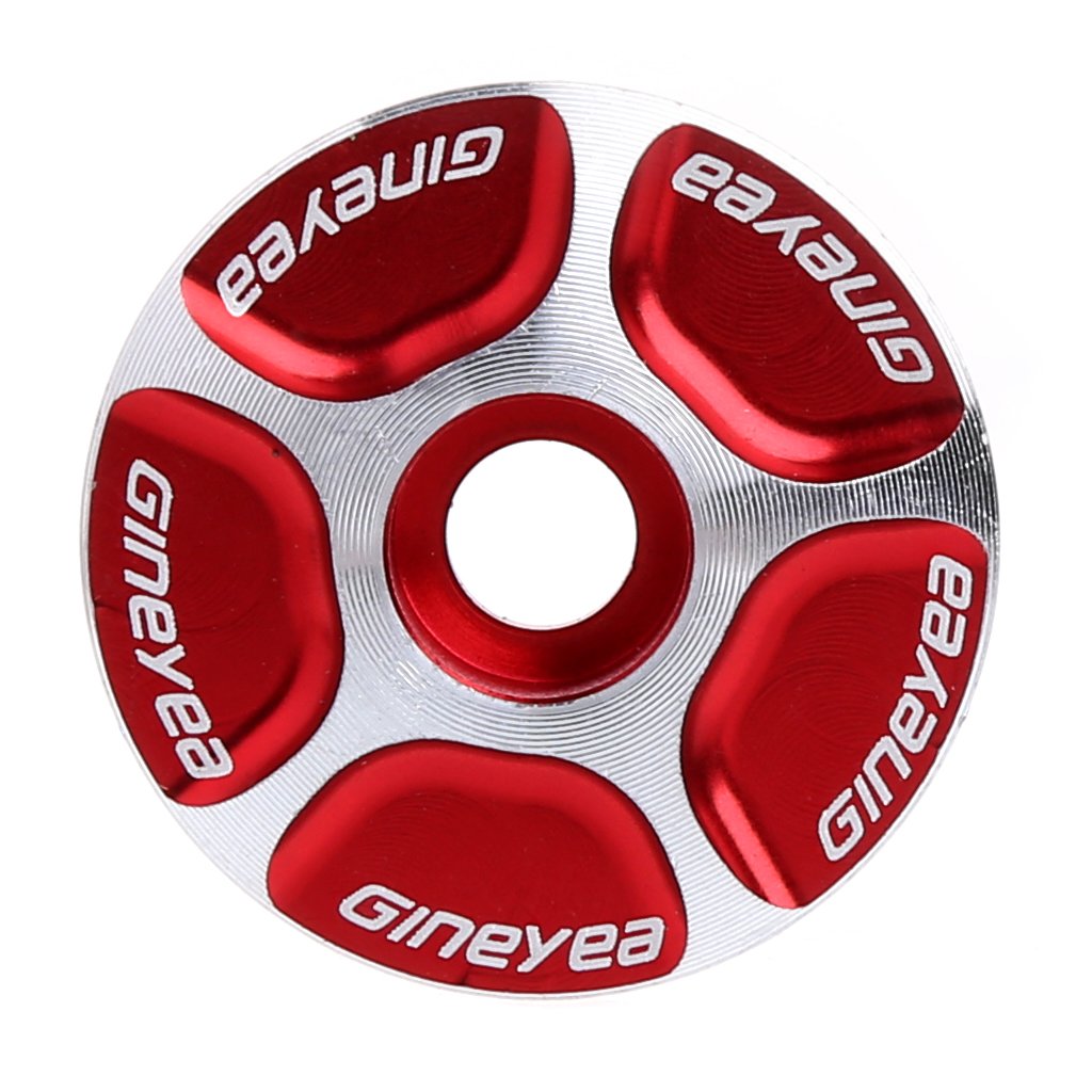 Ziran Red Qiuxiaoaa Aluminum Threadless Road Bike Stem Accessories Headset Top Cap Cover Bicycle Cover