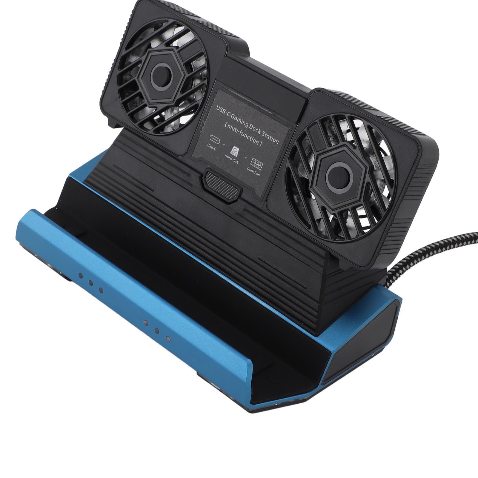 Generic Estación de Acoplamiento 10 en 1 con Eficiente de Ventilador de Refrigeración Dual para Legion Go y Claw, Salida 4K 60 Hz, Ideal para Jugadores, Aleación de Aluminio