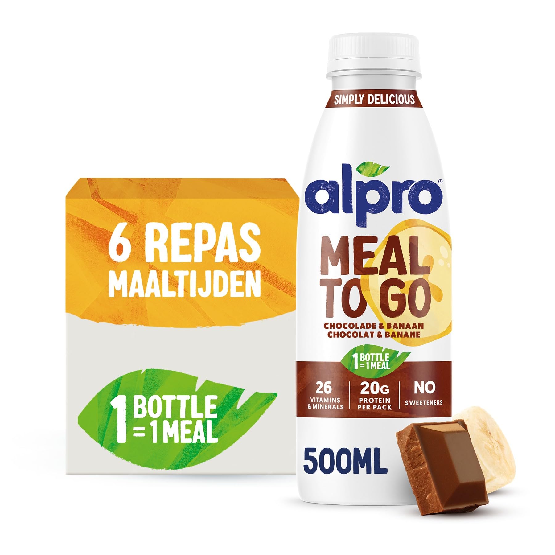 ALPRO Meal To Go Drink Choco-Banane 500ml 6 Stuks Multipack