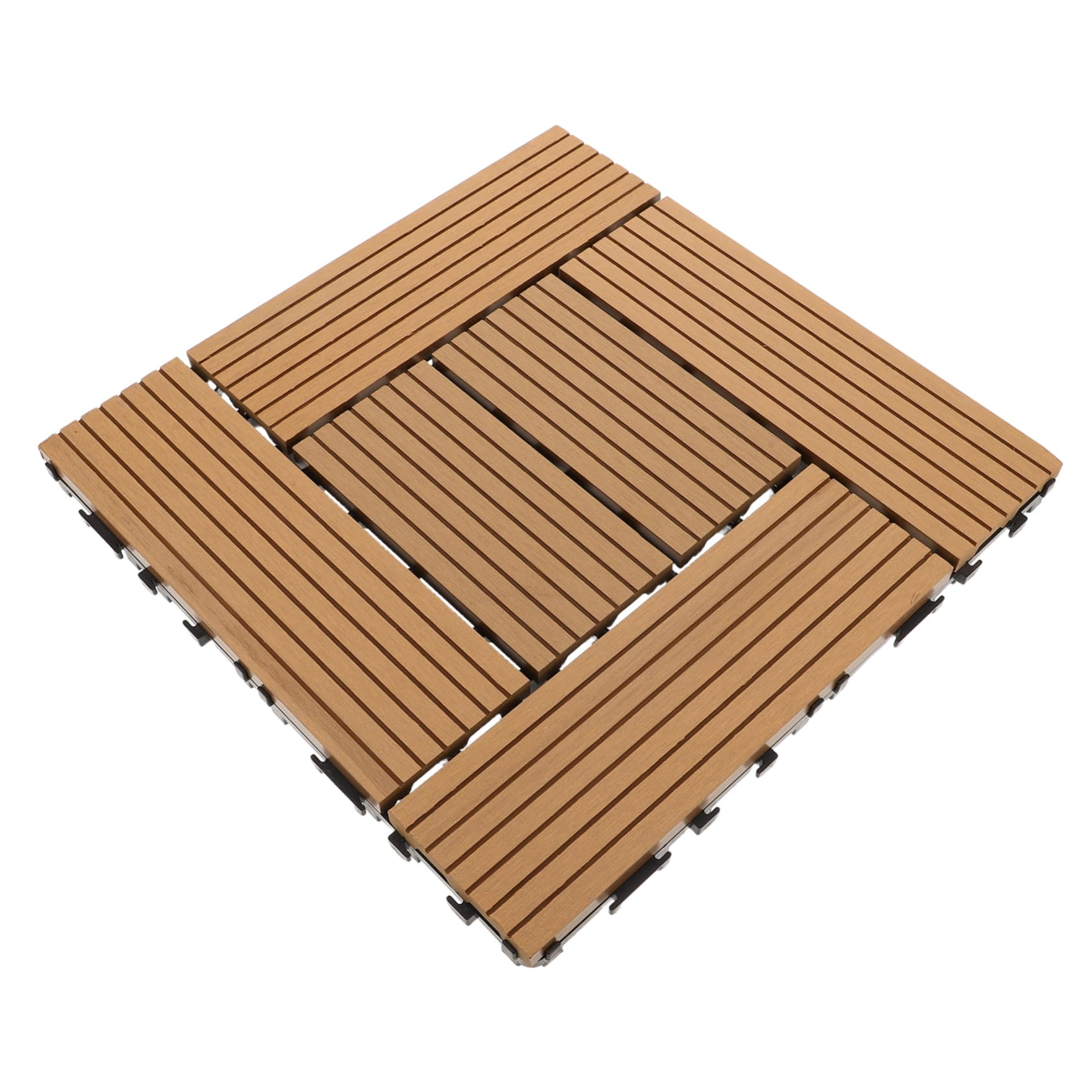 Dalles emboîtables de terrasse à montage facile sans outils pour sol extérieur