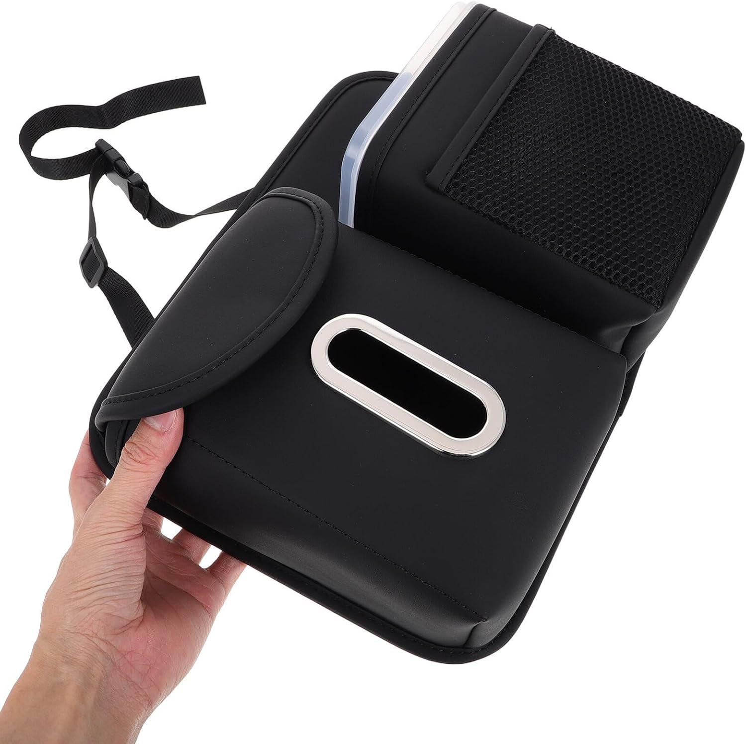 Car Backseat Organizer with Tissue Holder and Trash Can Multifunctional Hanging Storage Bag for Car Seat Back Suitable for Travel and Daily Use