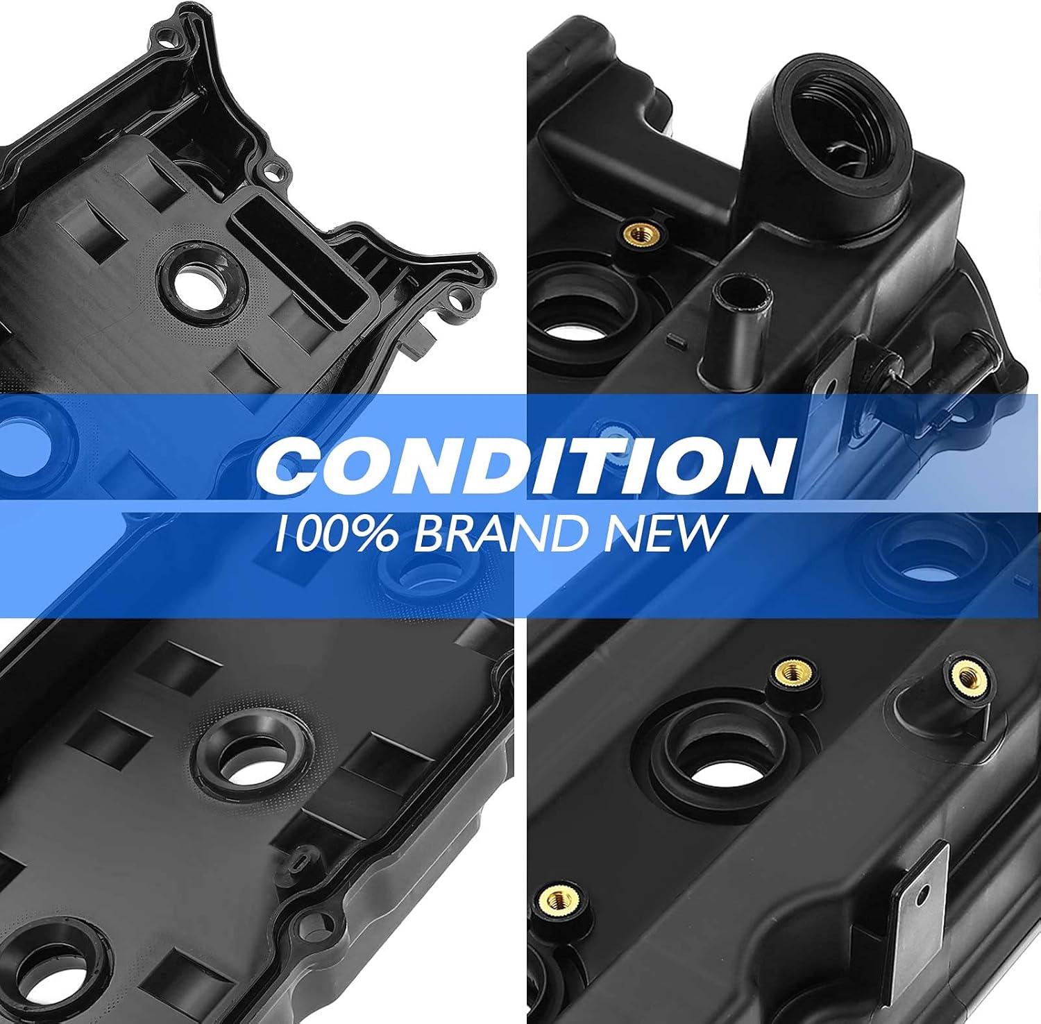 Set of 2 Driver and Passenger Side Engine Valve Cover w/Gaskets, Bolts & Oil Filler Cap Replacement for 2005-2019 Nissan Pathfinder Frontier Xterra NV1500 NV2500 NV3500, V6 4.0L
