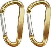 Vista 15 de Lindo clip de mosquetón, anillo Caribeener D de aleación de aluminio de 3 pulgadas, gancho de resorte para clip de llavero