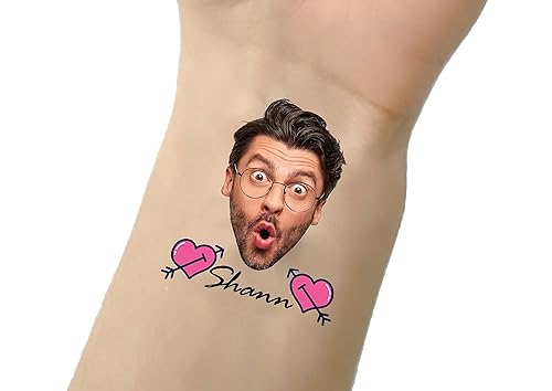 Calcomanías de tatuaje temporales personalizadas, impermeables, con aspecto real, personalizado, para bodas, fiestas, cumpleaños, regalo