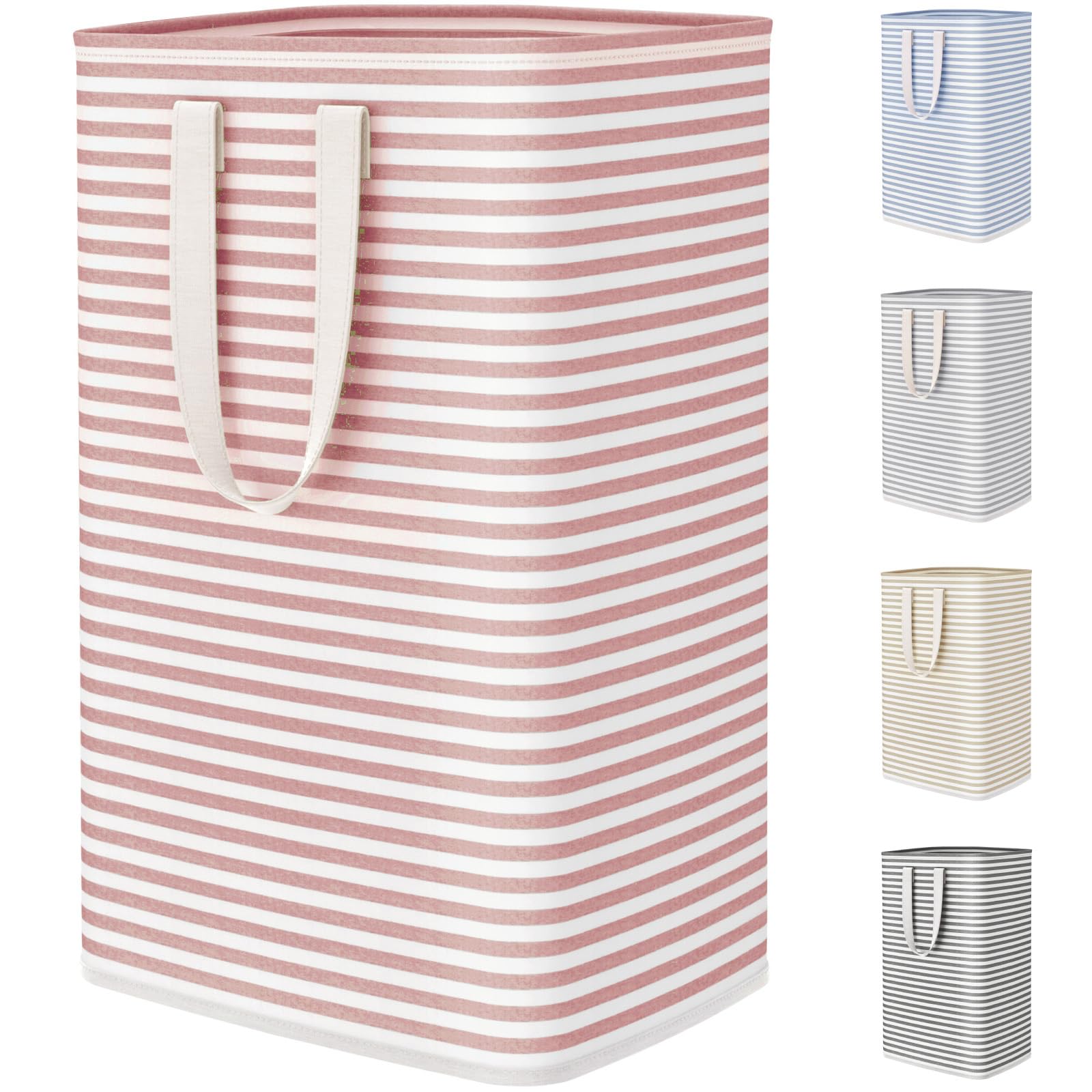 Lifewit 75L Large Collapsible Laundry Basket with Extended Handles, Pink
